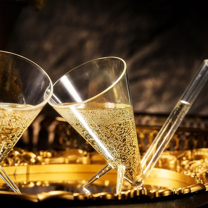 Champagne Shooter , Champagne Flutes Glasses , Unbreakable Acrylic with Stand Bridesmaid Proposal Box , Stocking Stuffers for Adults , Bachelorette Party Favors , Party Supplies , Fun Gifts for Women