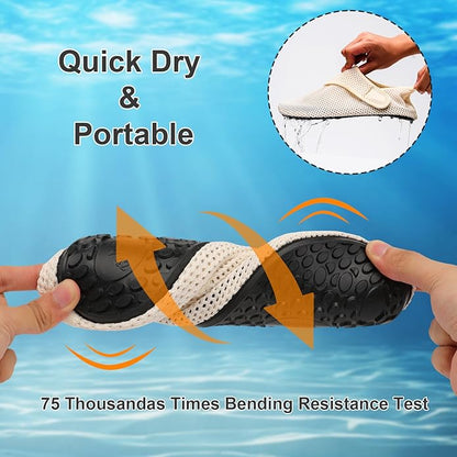 BARERUN Barefoot Water Shoes for Women Men Quick-Dry Aqua Socks for Swim Beach Pool Surf Yoga Boat Travel Non Slip Indoor Outdoor Walking Shoes