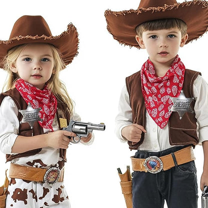 Sheriff Metal Police Badges Pins - Western Deputy Star for Cowboy Party Decoration, Dress-Up Custom Badge, Themed Birthday Pin Decorations
