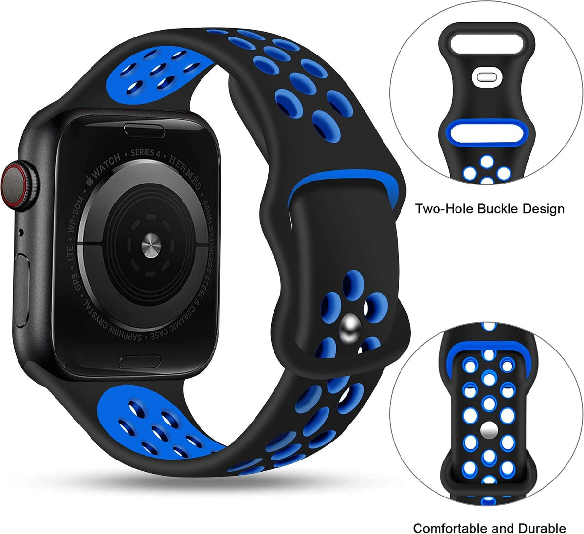 Sport Bands Compatible for Apple Watch Bands 38mm 40mm 41mm 42mm 44mm 45mm 46mm 49mm,Soft Silicone Sport Women Men Replacement Strap Compatible with iWatch Series 10/9/8/7/6/5/4/3/2/1 Ultra 2 SE