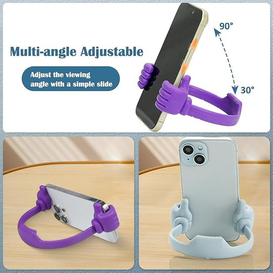 Honsky Thumbs-up Cell Phone Stand Holder, Tablet Stand Cradle for Desk Desktop Smartphone Cellphone Mobile Phone Tablets – Universal Adjustable Flexible, White