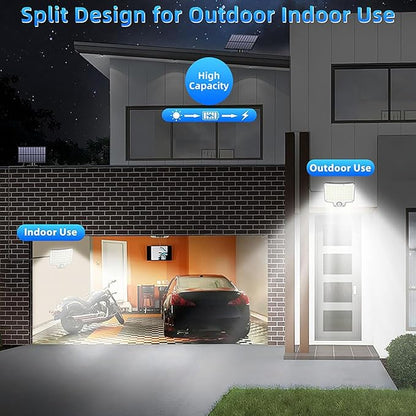 Solar Powered Wall Light, Water Proof Anti Heat and Frost 3000LM 240 LEDs IP65 Motion Sensor Solar Outdoor Lamp with Remote Control for Garage