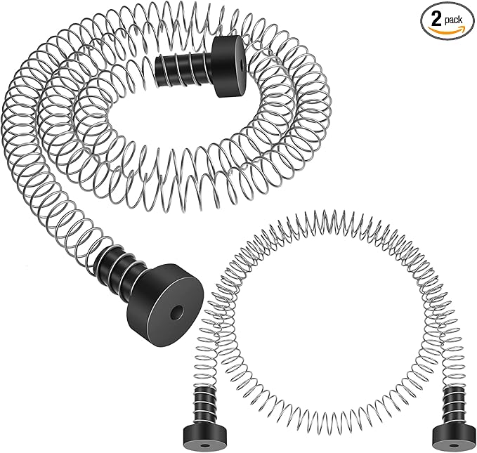 Pelopy 2 Pcs Heavy Duty Stainless Steel Zipline Spring Brake 5.3 ft Long Zipline Stopper Zip Line Accessories Zipline Parts Braking System Stop for 316 14 516 38 Inch Wire Zipline Kit Backyard