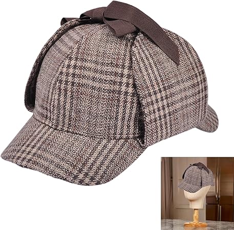 Vintage Plaids Baseball Hat with Double Brims Adjustable Breathable Cotton Hat for Stylish and Practical Wear