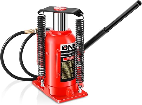 DNA MOTORING Air Hydraulic Bottle Jack - 20 Ton (40,000 lbs) Capacity, Manual Handle and Air Pump for Car Pickup Truck RV Auto Repair,TOOLS-00323