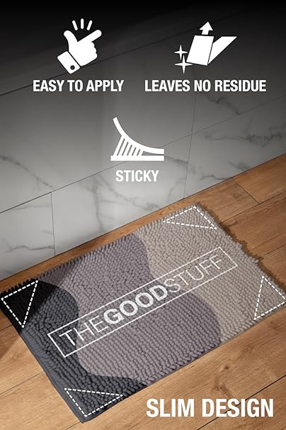 Four Rug Corner Grippers, Anti Slip Grips for Hardwood Floors, Laminate Flooring and Carpet - Hold Down Rugs and Runners to Protect Yourself and Family
