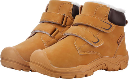 33 EU Little Kids, 1.5 US Big Kids, zpllsbratos Kids Girls Boys Winter Snow Boots Fur Lined Warm Ankle Boots Non Slip Outdoor Hiking Trekking Shoes.