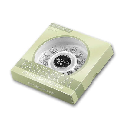 DIY Eyelash Extension, Glue Bonded Band Individual Lash 12 Clusters Natural Lashes Set, Home Eyelash Extension, C curl Lashes Pack (12MM-Natural)
