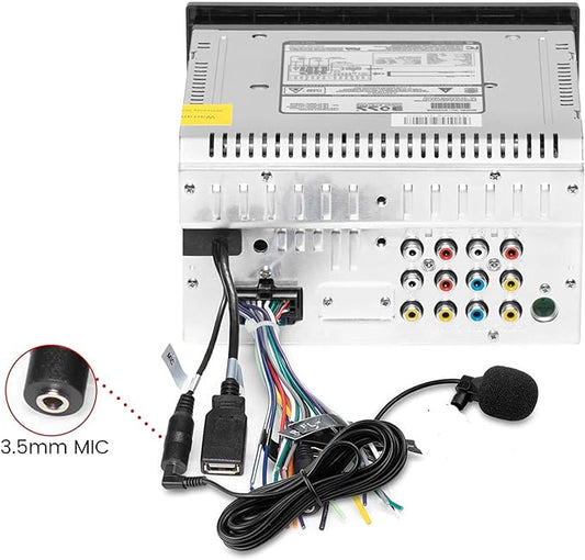 Mic 3.5mm External Microphone Assembly for Car Vehicle Head Unit Bluetooth Enabled Audio Stereo Radio Receiver GPS DVD with 3m Cable Plug and Play, FL11