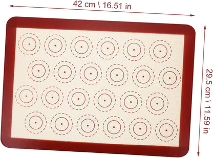 Silicone Baking Pad Reusable Non-stick Heat Resistant Easy to Clean Macaron Baking Mat Cake Baking Mat Pastry Accessory 1 Pack
