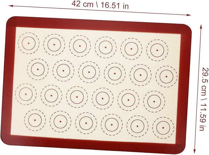 Silicone Baking Pad Reusable Non-stick Heat Resistant Easy to Clean Macaron Baking Mat Cake Baking Mat Pastry Accessory 1 Pack