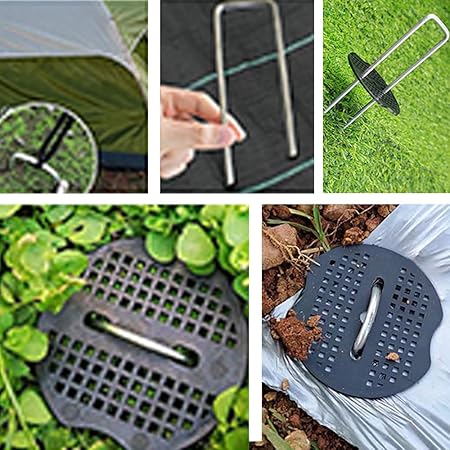 8 Gauge Ground Staples 6 Inch Landscape Staples 16Pack Metal Lawn Ground Barrier Cover Wire Heavy Duty U Stakes Pins