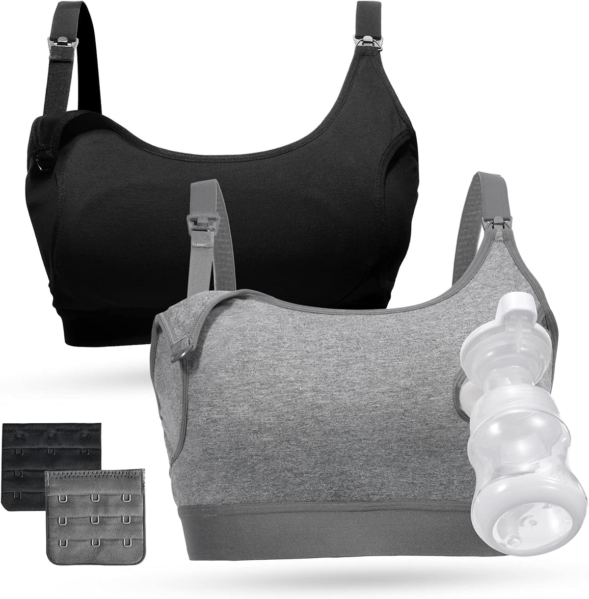 Moncozy Breast Pump for Spectra, Lansinoh, Medela ( Does not come with a pumping bra Hands )