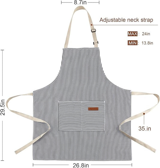 Personalized Aprons Custom Women Men Apron with Pockets Chef for Baking Bbq Grill Embroidered with Name Text