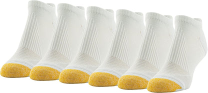 GOLDTOE womens Cross Arch No Show Socks, 6-pairs