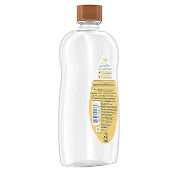 Johnson's Baby Oil, Mineral Oil Enriched with Shea  Cocoa Butter to Prevent Moisture Loss, Hypoallergenic, 20 fl. oz