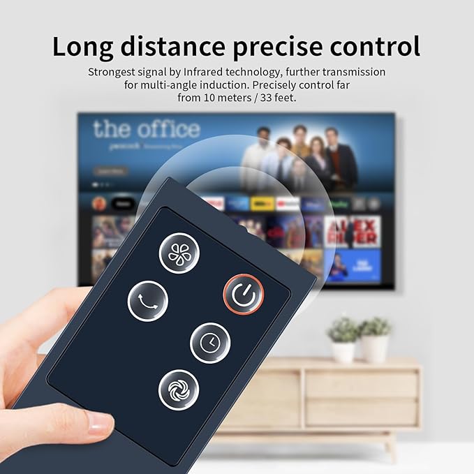 BFTR36B Replacement Remote Control fit for BlackDecker BFTR36B, for Senville SENTF-19JRA SENCH-22, for Basics FZ10-9LR Oscillating Tower Fan