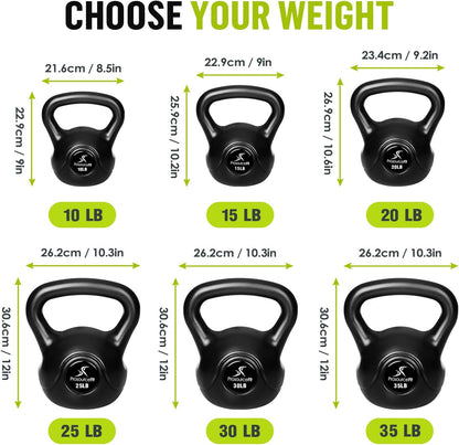 ProsourceFit Vinyl Plastic Kettlebell