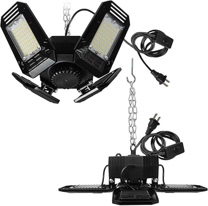 MaxLite LED Garage Light with Cord, 54W 120V, 5000K, Black Finish