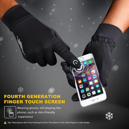 SIMARI Winter Gloves for Women Men - Cold Weather Thermal Touch Screen Ski Snow Glove Liners, Non-Slip Palm & Warm Fleece Lined, for Running Cycling Driving Hiking Walking Sports Outdoor Texting Work