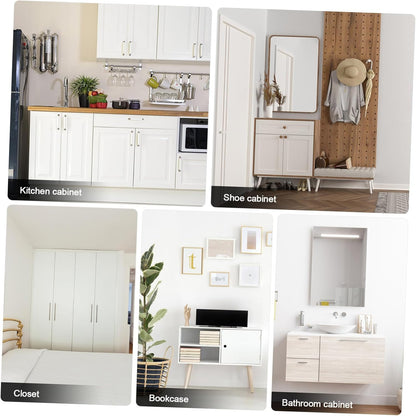 Mipcase 2sets Overlay Self Closing Cabinet Hinges Soft Close Door Hinges for Kitchen Furniture Automatic Closer Smooth Cold-Rolled Versatile Use Cabinets and Wardrobes
