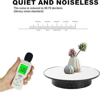 Rotating Display Stand Turntable Stand Spinning Stand for Product Shows White