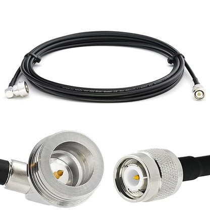 QN Male to TNC Male Extension Cable 6m  19.7ft Jumper QN to TNC Male Coax Low Loss RG58 RF Black Coaxial Cable