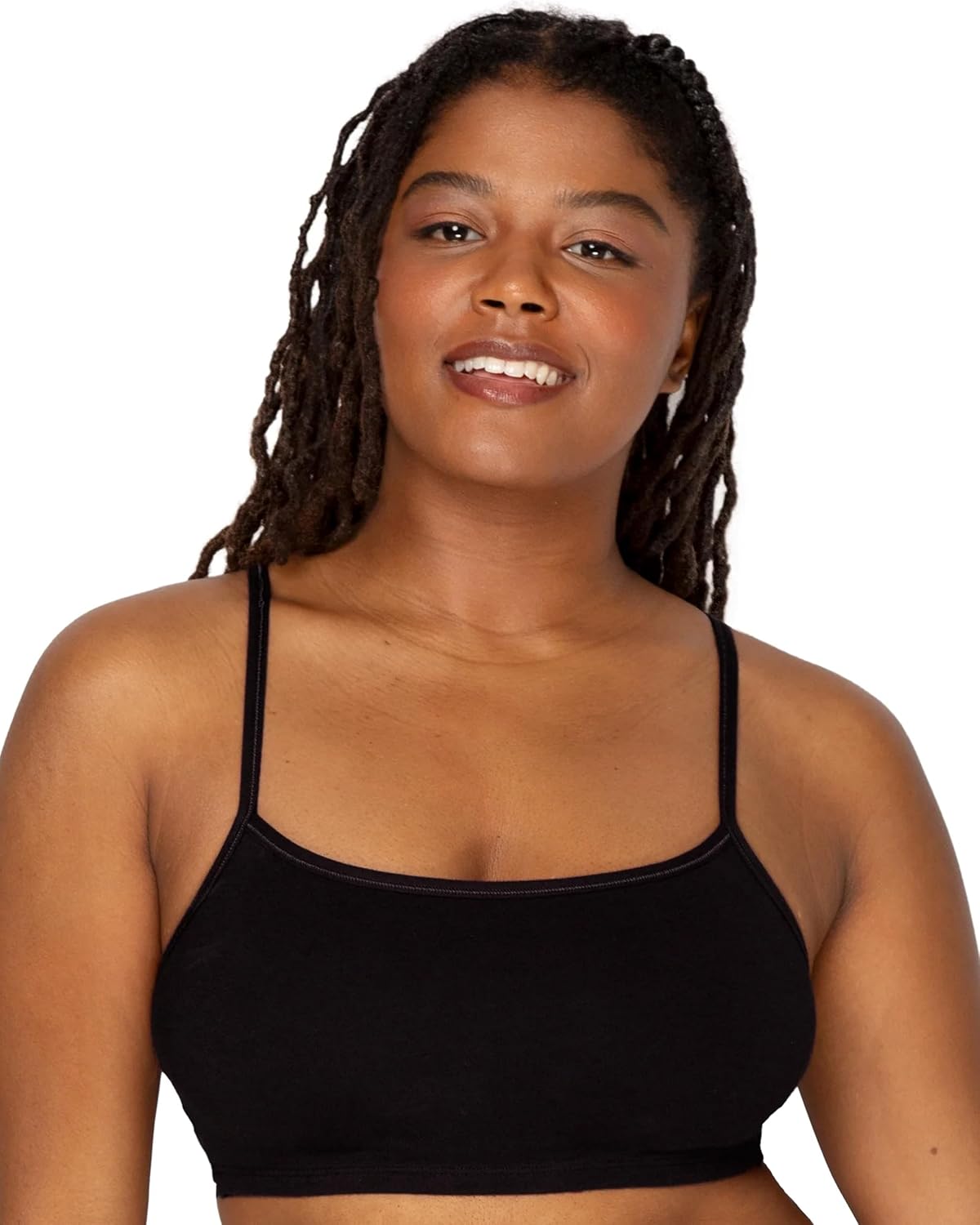 Fruit of the Loom Women's Spaghetti Strap Cotton Cami Sports Bra Multi-Pack