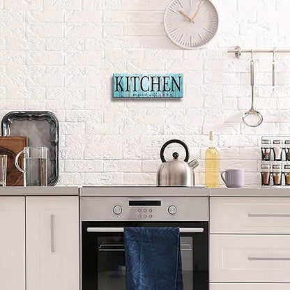 KZKU Canvas Wall Art Kitchen Decor Home Artwork Canvas Prints Rustic Farmhouse Kitchen Sign Kitchen Seasoned With Love Wall Decoration 1 Panel Size: 6x17 inches