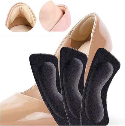 2pcs 4D Heel Pads Insoles Patch Shoe Cushion Pain Relief Feet Care Heel Adhesive Back Sticker Shoes Insert (Color : B-Beige)