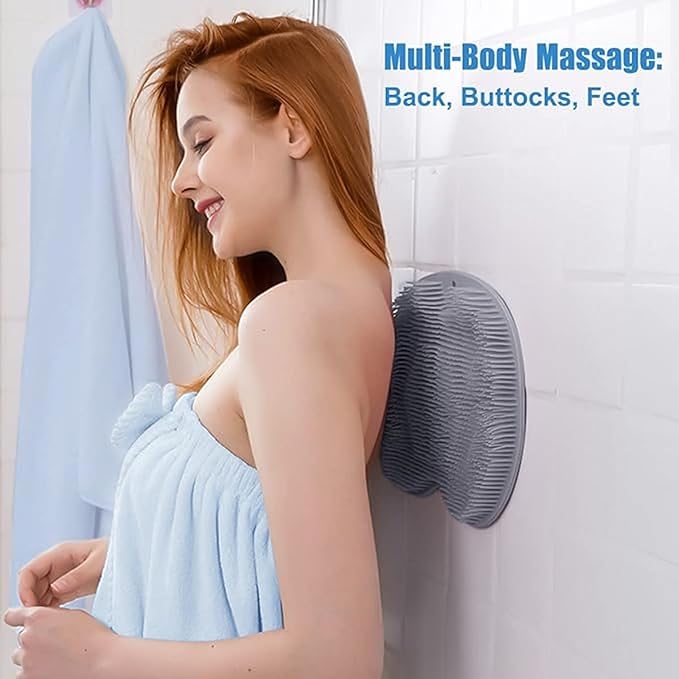 Foot Scrubber for Shower - Foot Cleaner  Massager, Improve Circulation, Soothe Achy Feet (Gray)