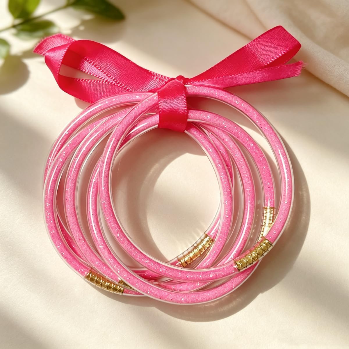 Glitter Jelly Bangles Bracelets Set Colorful Jelly Silicone Bracelets Soft Silicone Glitter Filled Bracelet Holiday Gifts Party Favor Accessories