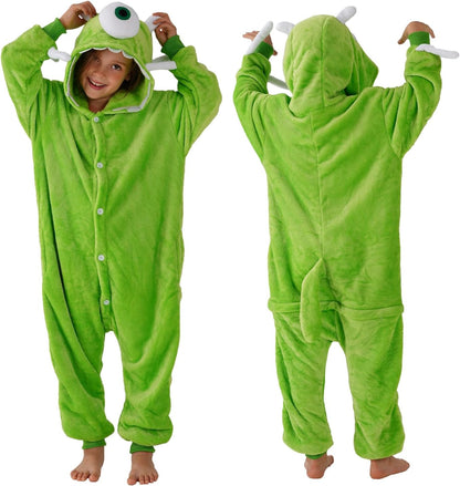 Unisex Children Animal Onesie Pajamas,Kids Flannel Halloween Cosplay Costume/Homewear/Sleepwear