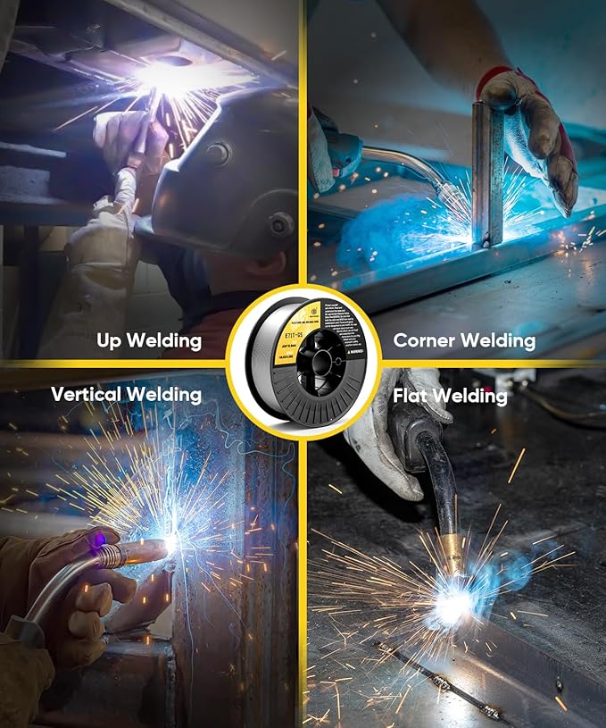 H HZXVOGEN E71T-GS .030''Gasless Flux Core MIG Welding Wire for Steel - 10 Pound Spool