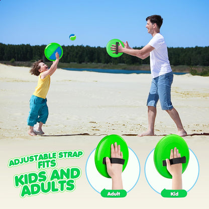 Toss and Catch Ball Set Upgraded - Kids Toys Beach Toys Baseball Games - Sturdy & Water-Resistant for Outdoor Pool Yard Games - Classic Gift for Boys Girls 3 4 5 6 7 8 9 10 11 12+ Years