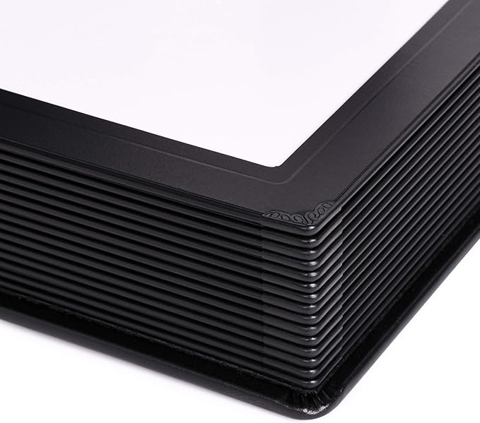 Professional Leatherette Bound Photo Album for Weddings and Special Occasions (5x7 (15 Page), BlackBlack)