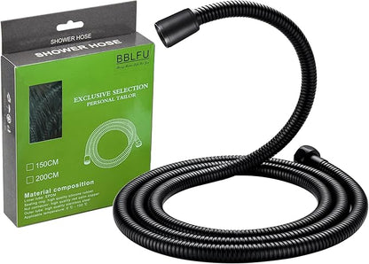 Extra Long,Kink Free Stainless Steel Black Shower Hose Attachment,Handheld Shower Head Hose, Shower Hose Replacement,Brass Insert & Nut for Bathing/Cleaning (79 inches black)