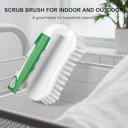 SetSail Scrub Brush, Heavy-Duty Scrub Brushes for Cleaning with Stiff Bristles Cleaning Brush for Shower, Bathroom, Carpet, Kitchen and Bathtub Scrubber - 2 Pack Green
