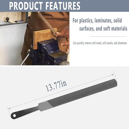 10" Handy File for Plastic Laminate Edge Finishing?Second Cut Grade High Carbon Hardened Steel Flat Mill File (10-Inch 1 Pcs)