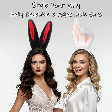 Bunny Ears Headbands Easter Furry Rabbit Ear Headband Halloween Party Prom Cosplay Bunny Costume Accessories Headwear