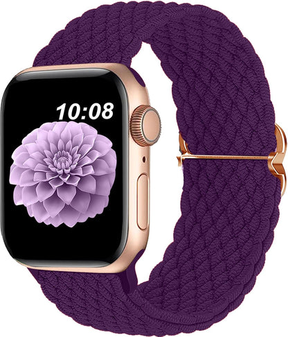 DOBSTFY Compatible with Apple Watch Band 38mm 40mm 41mm 42mm 44mm 45mm 46mm 49mm for Women Men,Stretchy Braided Apple Watch Strap for iWatch Series 10/9/8/7/6/5/4/3/2/1/SE/Ultra/Ultra 2