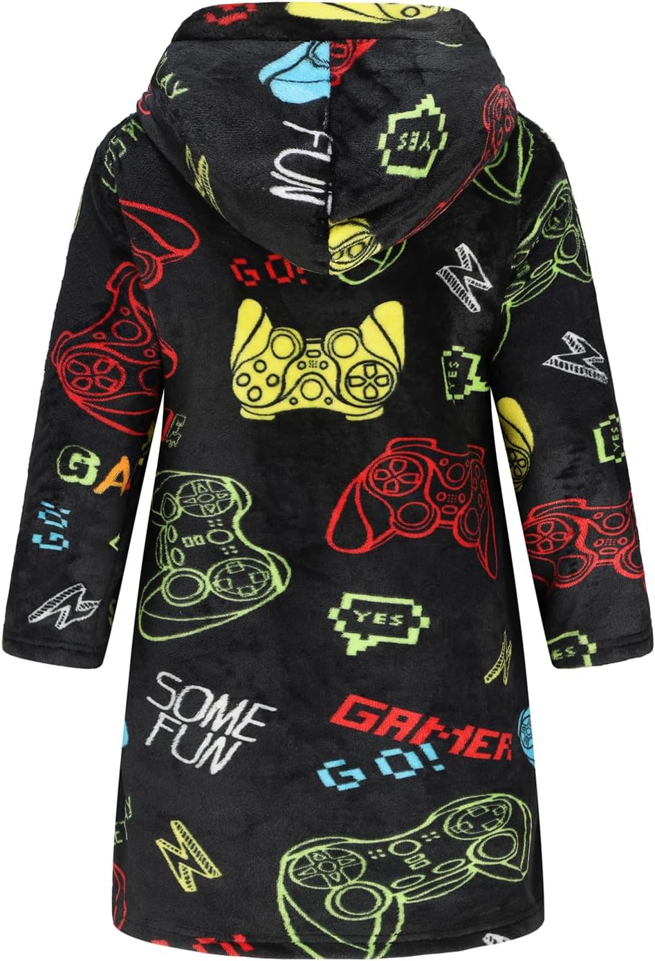 Cozy fleece bathrobe from HDOBHIO, perfect for kids, soft, warm, and available in fun colors, great for daily wear, lounging, or bath time.