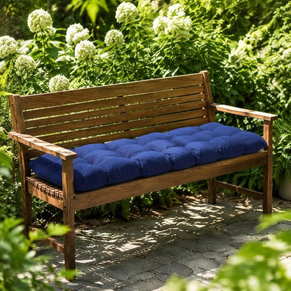 IPYNBAP Outdoor Bench Cushion, 48x18x5 Inch, Navy Blue