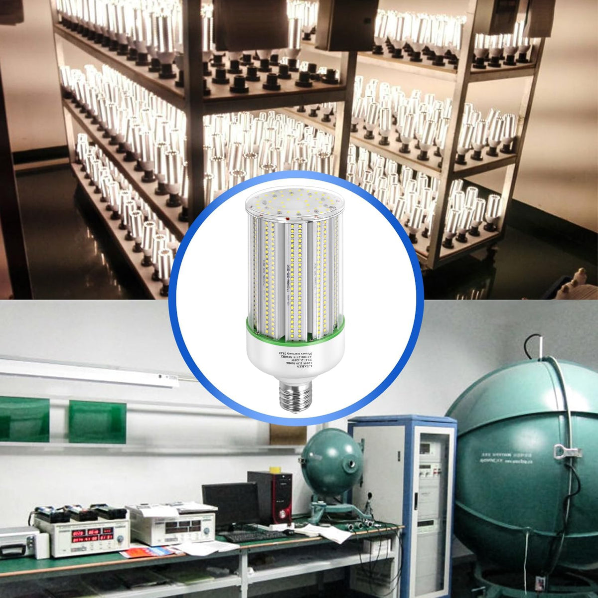 100W LED Corn Cob Light Bulb,Replace for 400 Watt Metal Halide HPS CFL HID lamp,5000K E26 Mogul Base,for Commercial and Industrial Lighting Bay Light Fixture Warehouse Workshop Gyms