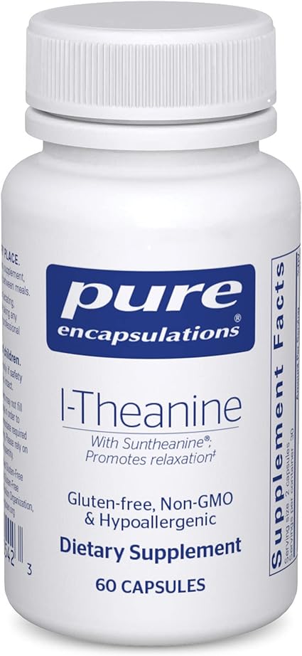Pure Encapsulations L-Theanine - Amino Acid Supplement to Support Relaxation, Stress  Nervous System - 60 Capsules