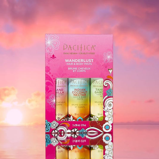 Pacifica Beauty Mini Fragrance Sampler, 3 Island Vanilla Scents - Hair Perfume  Body Spray Gift Set, Vegan  Cruelty Free