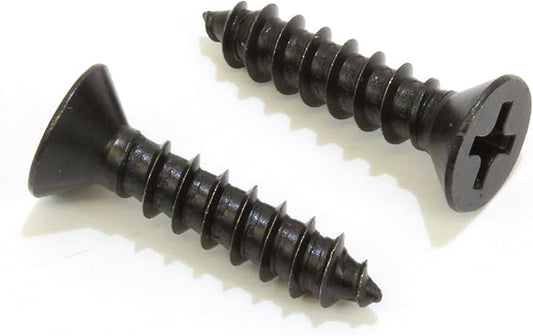 Bolt Dropper 8 X 1'' Black Oxide Coated Stainless Flat Head Phillips Wood Screw (50 Pack), 18-8 (304) Stainless Steel Screws by Bolt Dropper