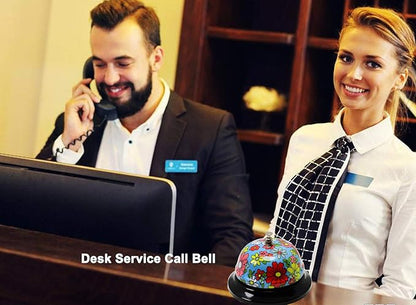 Call Bell Desk Service Bell Ding Bell for Restaurant Hotel Room Kitchen Party Office Receptionist Elderly Teachers Chef Large Cute Bell,3.3 inch
