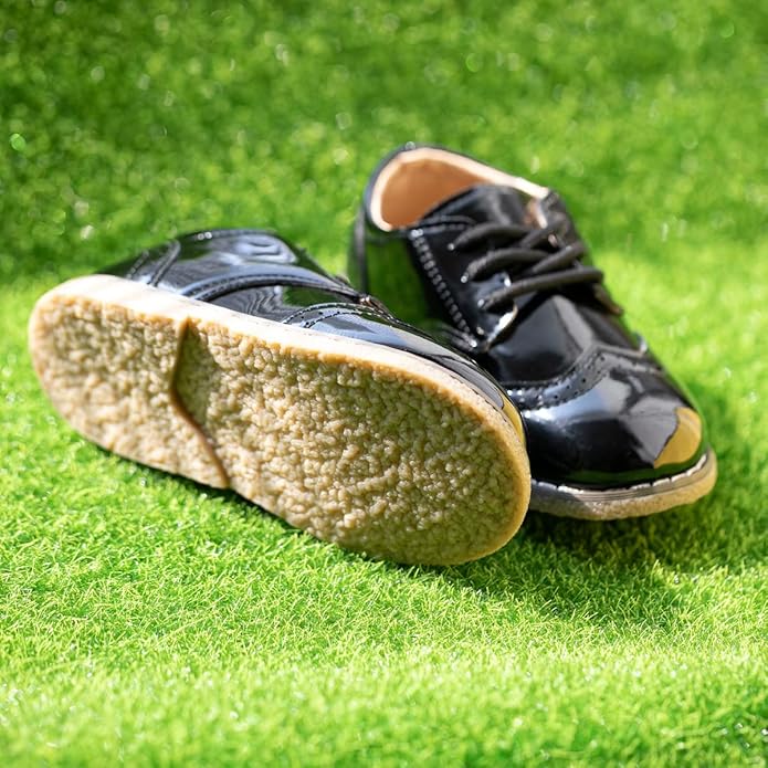 Casazoe Boys Girls Oxford Wedding Dress Shoes Classic School Uniform Flats Formal Casual Loafer for Toddler Little Kid