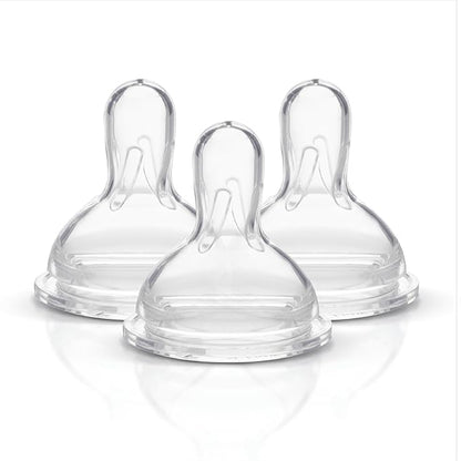 Medela Medium Flow Wide Base Nipple for 4-12 Months (Pack of 3)